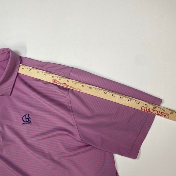 Peter Millar Summer Comfort XXL Pink Striped Golf Polo Shirt Greenbrier Logo‎ - Picture 6 of 10